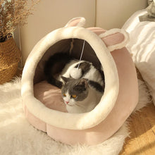 Load image into Gallery viewer, Cozy Cat Head Cave Bed ~ Perfect Hideaway for Your Kitty! ๐ฑ