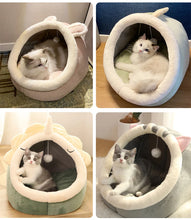 Load image into Gallery viewer, Cozy Cat Head Cave Bed ~ Perfect Hideaway for Your Kitty! ๐ฑ