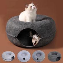 Load image into Gallery viewer, Donut Cat Tunnel Bed ~ Cozy Cave & Interactive Toy in One! 🐱