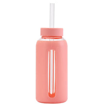 Load image into Gallery viewer, Glass Water Bottle with Time Marker & Silicone Sleeve ~ Stay Hydrated on Every Walk! ๐พ