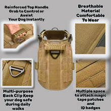 Load image into Gallery viewer, Tactical Dog Harness Bundle ~ No-Pull, Adjustable, Heavy Duty! 🐾
