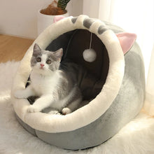 Load image into Gallery viewer, Cozy Cat Head Cave Bed ~ Perfect Hideaway for Your Kitty! 🐱
