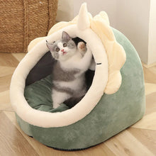 Load image into Gallery viewer, Cozy Cat Head Cave Bed ~ Perfect Hideaway for Your Kitty! 🐱
