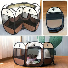 Load image into Gallery viewer, Foldable Cat Playpen &amp; Cozy Nest ~ Safe Indoor Space for Your Kitty! 🐱
