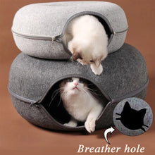 Load image into Gallery viewer, Donut Cat Tunnel Bed ~ Cozy Cave &amp; Interactive Toy in One! 🐱
