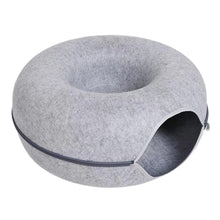 Load image into Gallery viewer, Donut Cat Tunnel Bed ~ Cozy Cave &amp; Interactive Toy in One! 🐱

